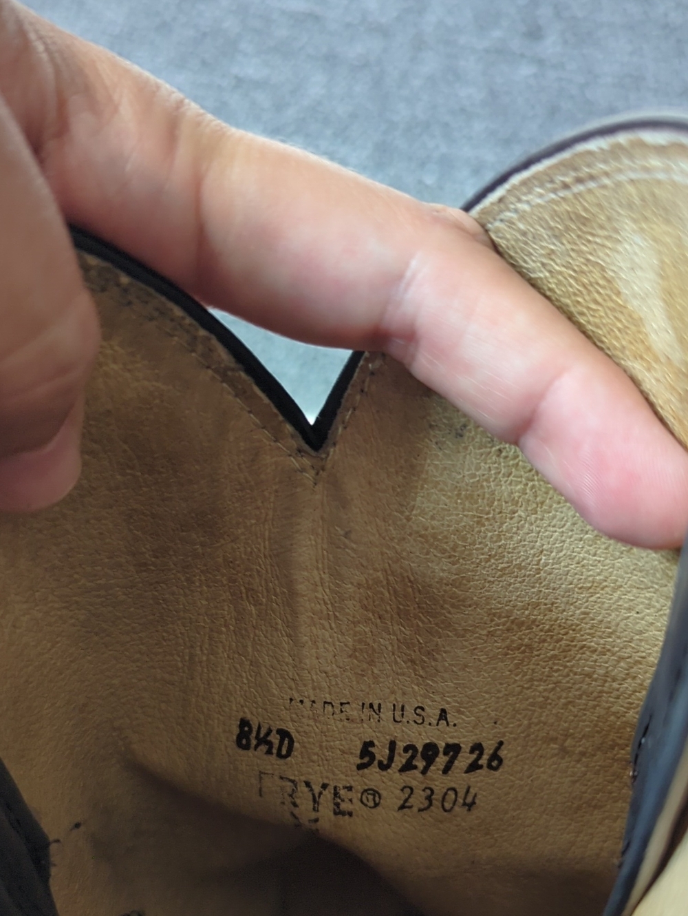 Frye Black Leather Cowboy Boots with Natural Leather Lining - Picture 10 of 11